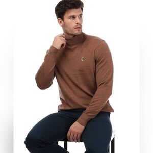 Ted Baker Beckton Roll Neck Long Sleeve Core  Sweater in Tan XL or 7